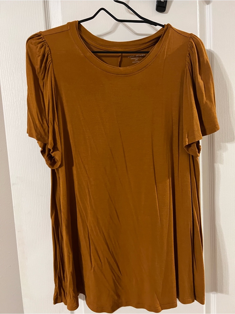 Lane Bryant Rust Brown Short Sleeve Top